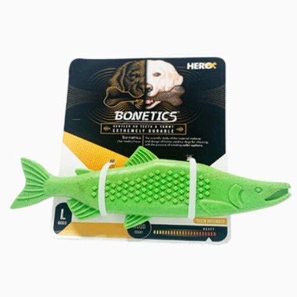 HERO BONETICS "Fishy" Nylon Bone Large Dog Durable Chew Toy (BRAND-NEW!) - Picture 1 of 4